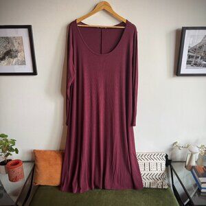 MANGO Ribbed Long Sleeve Midi Dress - Plus Size